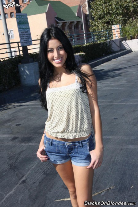 Очень похотливая групповушка с развратной брюнеткой Kimberly Gates, которую удовлетворяют два черных члена